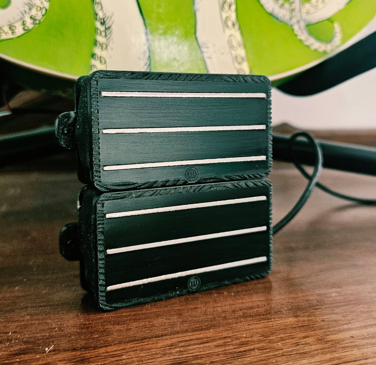 In Stock - One-off Matte Black engraved Hekate Humbuckers
